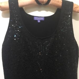 Vivienne Tam Sequin Black Dress
